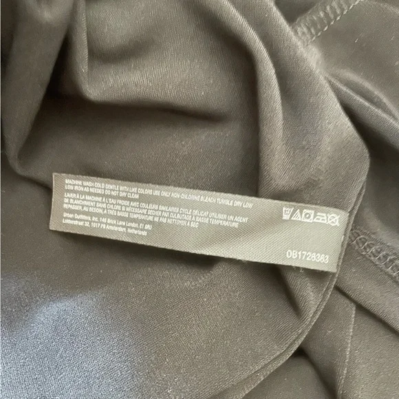 Free People Eleni Bodycon Maxi Dress Size M Black Smocked Side Slit - Picture 6 of 14